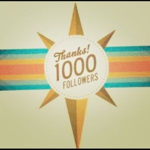 Thank you for helping me hit 1,000 followers!